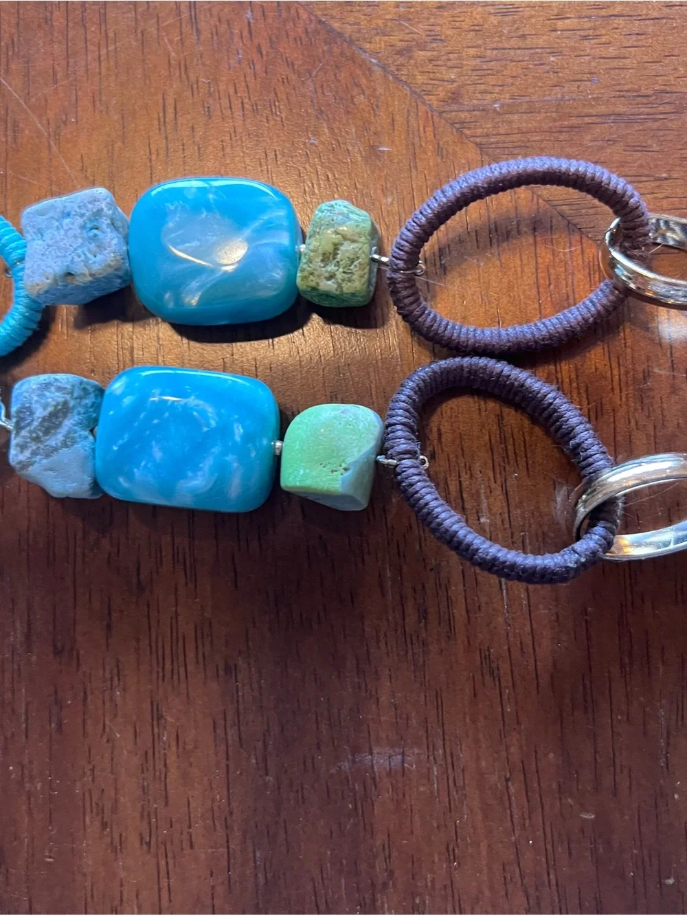 Chicos Turquoise & Lime Bead adjustable Necklace